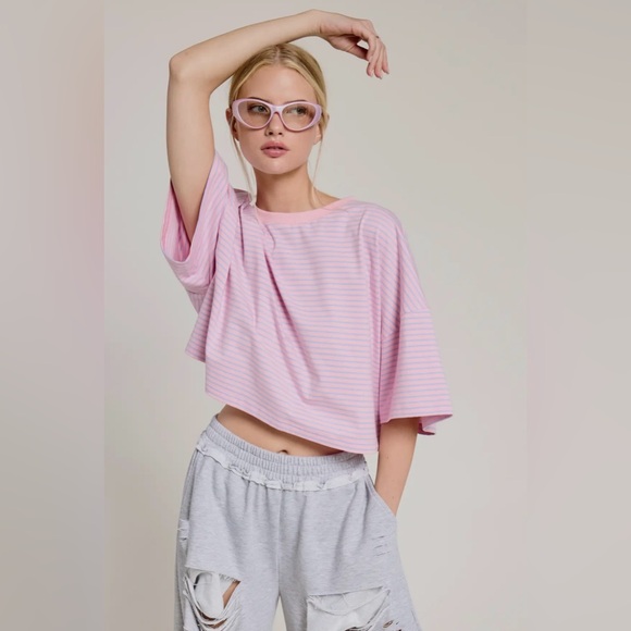 Mimosa Tops - 🆕💕PINK STRIPPED HANNAH TOP